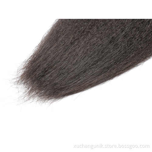 Uniky High quality grade 10a 100% virgin weaves bundles peruvian and brazilian natural yaky straight kinky human hair bundles